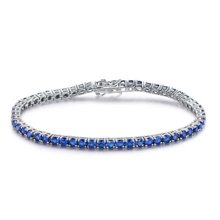 Tanzanite Tennis Bracelet – 925 Sterling Silver