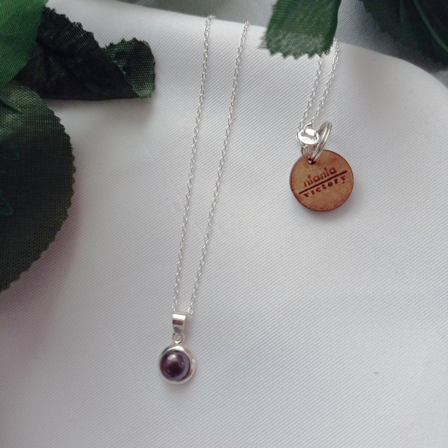 Black Freshwater Pearl Encased In Sterling Silver, .925 Sterling Silver Necklace, Bloom Collection | by nlanlaVictory