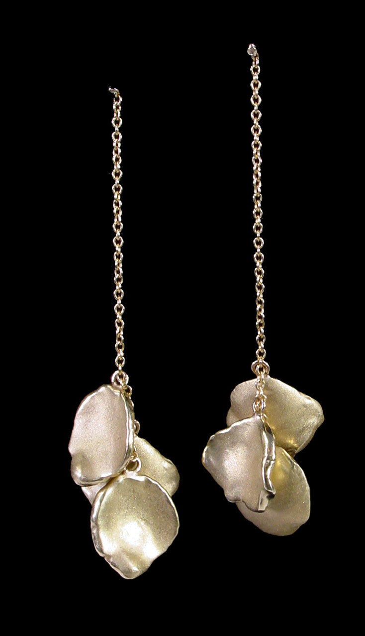 Metal Petals. 7 Petal Necklace-18K Gold-7