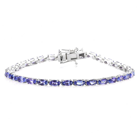 Tanzanite Tennis Bracelet – 925 Sterling Silver