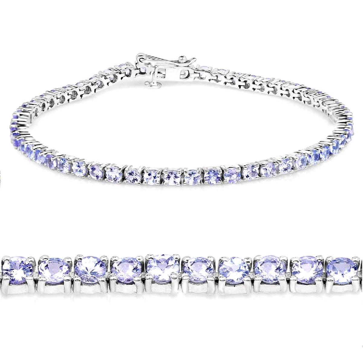 Tanzanite Tennis Bracelet – 925 Sterling Silver