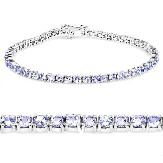 Tanzanite Tennis Bracelet – 925 Sterling Silver