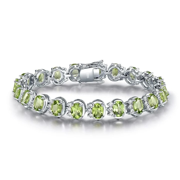 Peridot Tennis Bracelet – 925 Sterling Silver