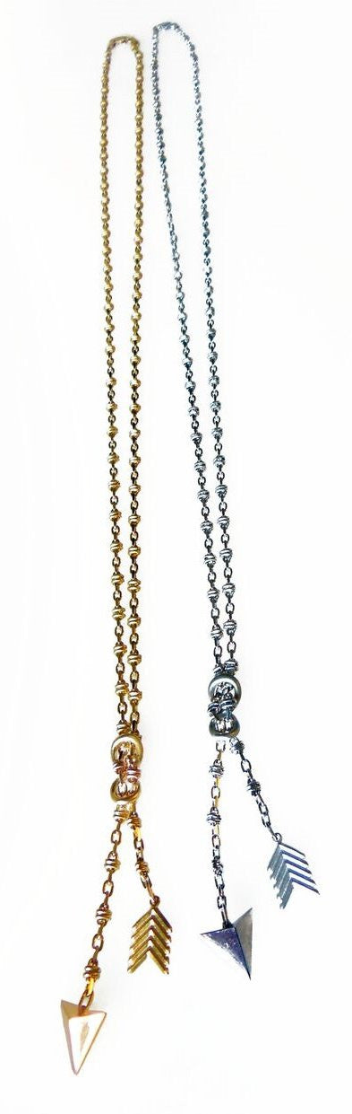 Custom Design: Infinity & Arrow Lariat Necklace- Sterling Silver