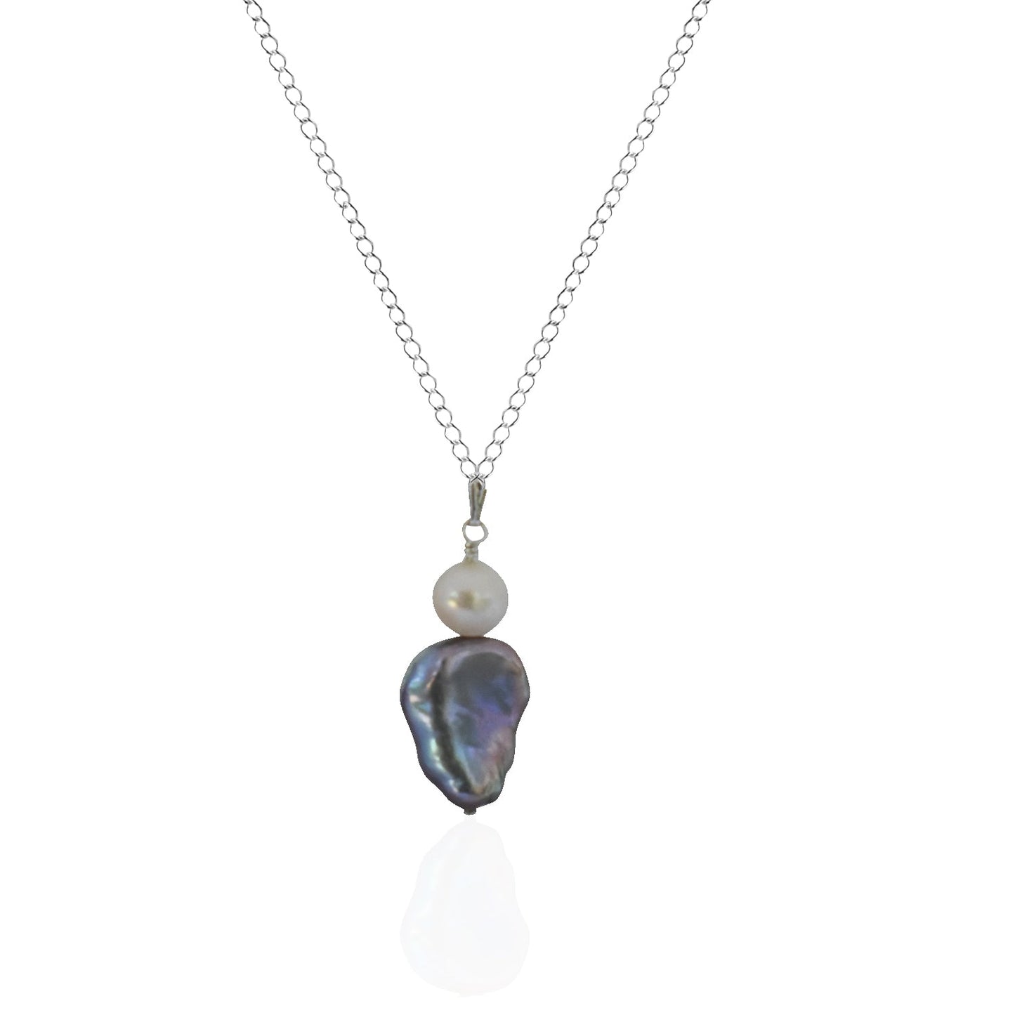 Silver Freshwater Pearl 925 Sterling Silver Necklace | by nlanlaVictory
