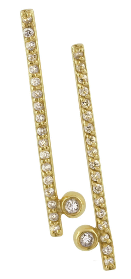 Dot & Line Necklace: Sterling Silver and Diamonds