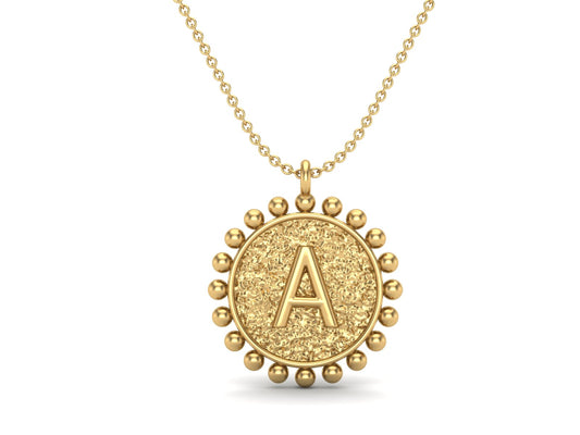 925 Sterling Silver Initial Necklace - A-0