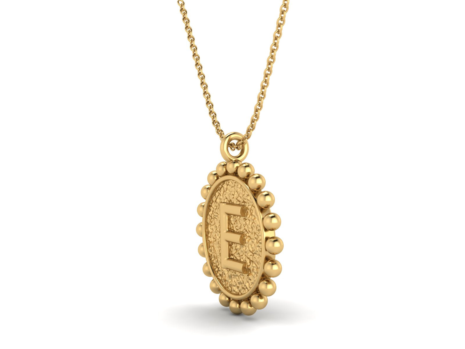 925 Sterling Silver Initial Necklace - E-4