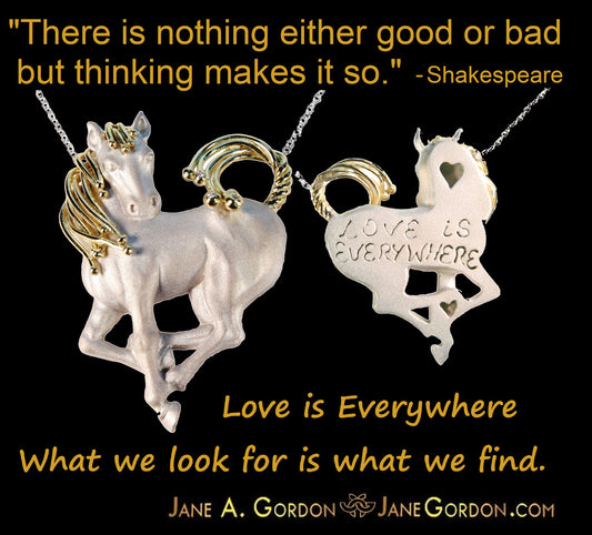 Lizards in Love Necklace: Diamonds in Solid 18K Gold & Sterling Silver. Love is Everywhere