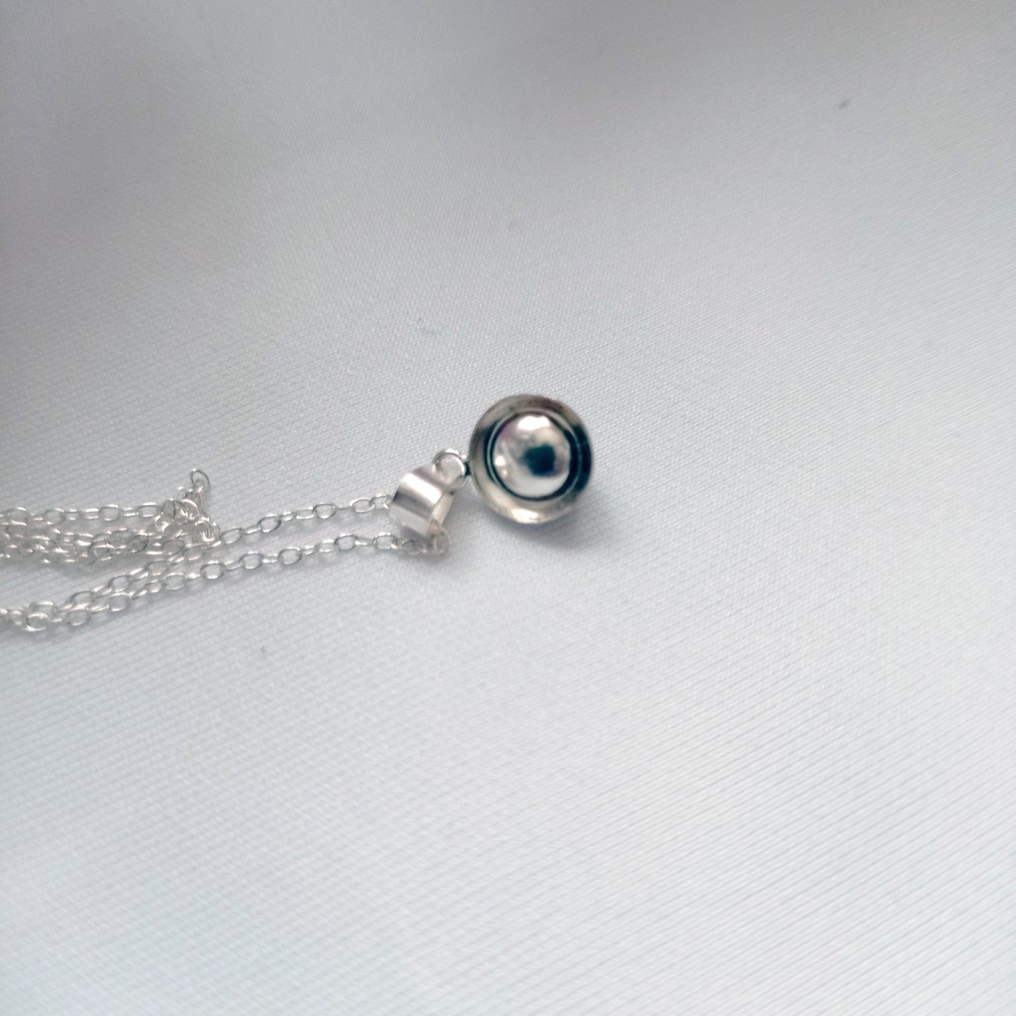 Black Freshwater Pearl Encased In Sterling Silver, .925 Sterling Silver Necklace, Bloom Collection | by nlanlaVictory